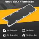 LS Gen 3 (III) Valley Cover Plate Kit with Gasket and Seals (Bolt)Low Profile and Non Knock Sensor Hole Compatible with GM LSX LS1 LM7 LR4 LQ4 LS6 L59 LQ9 LM4 L33 Chevy GMC Silverado Sierra SUV Black