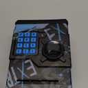 ATM Piggy Bank for Boys and Girls, Mini ATM Coin Bank Money Saving Box with Password, Kids Safe Money Jar for Adults with Auto Grab Bill Slot, Great Gift Toy Bank for Kids (Large, Blue)