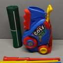 Liberry Toddler Golf Set with Putting Mat for 2 3 4 Years Old Boys Girls, Upgraded Kids Golf Cart with Unique Shoulder Strap Design, Indoor and Outdoor Golf Toys Gifts