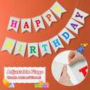 2 x Happy Birthday BannerPreStrung Burlap 9ft Birthday Decorations & Reusable Birthday Sign for Men, Women & Kids | Party Supplies Backdrop (Colorful)