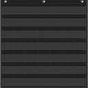 EAMAY Classroom Monthly Calendar Pocket Chart for 2.75 * 2.75 Cards,Homeschool Supplies and Classroom Must Haves! Only Chart(Black)