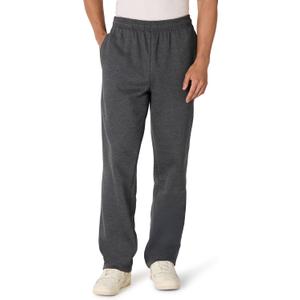 Amazon Essentials Men's Relaxed Straight Leg Fleece Open Bottom Sweatpant (XX-Large, Charcoal Heather)