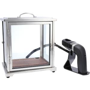Crafthouse by Fortessa Glass Cocktail Smoking Box with Handheld Smoker