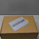 LUKETURE Laptop Holder, Steel Desk Side Storage, No Drill Standing Desk Accessories, Laptop Mount with Pen Holder, Back to School Supplies, Fits Flat Edge Tables 0.3" to 2.8" (White, L(2 Tier))