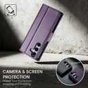 for Samsung Galaxy S24 Case Wallet with RFID Blocking Card Holder, PU Leather Kickstand Protective Flip Phone Cover Fit for Galaxy S24 6.2", Purple