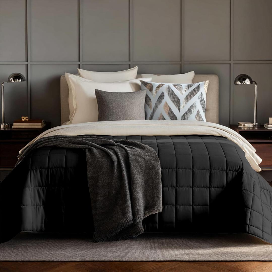 HomeSmart King Size Weighted Blanket 30lbs, Soft Breathable Fabric, Oversized XL Heavy Blanket for Adults, Grey