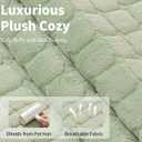 Velvet Couch Covers for Sectional Sofa, Light Green, 1PC, 35.4"x94"