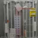 34" Extra Tall Baby Gate for Stairs, Auto Close Stroller Friendly Dog Gate Indoor for Doorways, Pressure Mounted 29"-40" Wide Baby Gate, Easy Walk Through Gate for Children & Pets, White