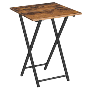 HOOBRO Folding TV Tray Table, Wooden TV Tray, Portable Sofa Side Table