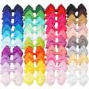 JOYOYO 40 Colors 4" Hair Bows Clips Girls Pigtail Bows Alligator Clips for Baby Girls Fine Hair Infants