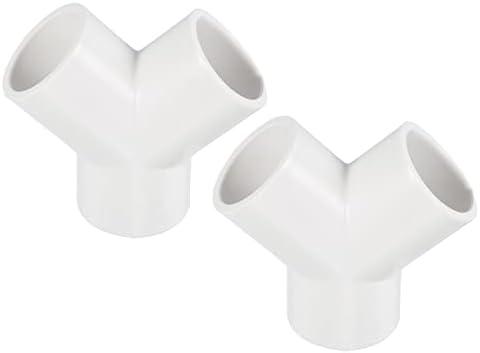 PATIKIL 25mm PVC Pipe Fittings, 1 Pack 3 Way Y Shape Water Tubing Joint Connectors Adapters Union for Garden Irrigation Home Aquarium