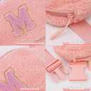 3 x Uygafly Belt Bag with Initials,Fanny Packs Crossbody Bags for Women Girls Kids,Birthday Graduation Gifts for 5 6 7 8 9 10 11 12 13 14 15 16 Year Old Girl,Trendy Cute Purse Stuff - M,Peach