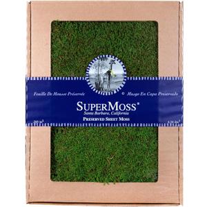 SuperMoss (21485) Sheet Moss  Flat Moss for Plants, Terrariums, Wedding Decor & Crafts, Safe, Non-Toxic, Long-Lasting Green Moss for Indoor Plants, Vivariums & Green Wall Art, 175 Cu. in., Preserved