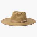 FLUFFY SENSE. Unisex Wide Brim Sun Hat Straw Panama Rancher Fedora Hat for Men Beach Hat for Women