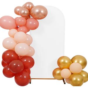 Peomeise 7.2FT Wedding Arch CoverWhite Arch Backdrop Cover Stretchy Spandex Backdrop Stand Covers for Birthday Party Ceremony Banquet Decor(86.4" L x 48" W)