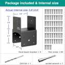 4Pack 6x6 Post Anchor Connector , Stainless Steel Post Caps Tie Bracket for 6x6 and 6x8 Wood Posts, Beam Anchor Connector, Post Base Bracket for Supporting Wood Beams