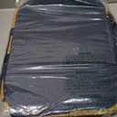 LONBET Laundry Basket with Lid, Made from Breathable Fabric | Aesthetic Clothes Hampers for Laundry with Side Handles & Sturdy Bamboo Frame (26 Gallons - Single, Blue)