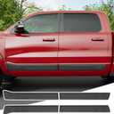 Door Molding Trim Compatible with 2019-2025 Dodge Ram Crew Cab 1500 Rocker Panel Glossy Carbon Fiber ABS Body Side Molding Trim Replacement for 2019-2025 Dodge Ram 1500 Accessories
