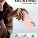LeYi Liquid Silicone Case for Samsung-A25-5G-Case: Galaxy A25 Case with 2 PCS Screen Protector, Shockproof Protective Anti-Scratch Phone Case for Galaxy A25, Pink