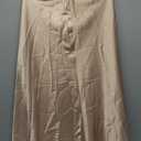 Elegant Satin Long Skirt for Women Spring Summer Office Ladies Korean Style Loose Elastic Band Midi Skirts Size M