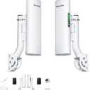 Point to Point Starlink Internet Wireless Long Range Transmission with Bracket for Starlink Gen 3 Router, Starlink WiFi Extender, 5.8GHz 3KM with 18dBi High Gain Antenna, 2 Pack(Large)