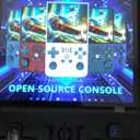 R36MAX Retro Handheld Game Console, 4.0 Inch IPS HD Screen Retro Gaming Console, Linux System, 30Emulator Games Retro Game Console, 4000mAh Battery, Built-in 64G TF Card, Black