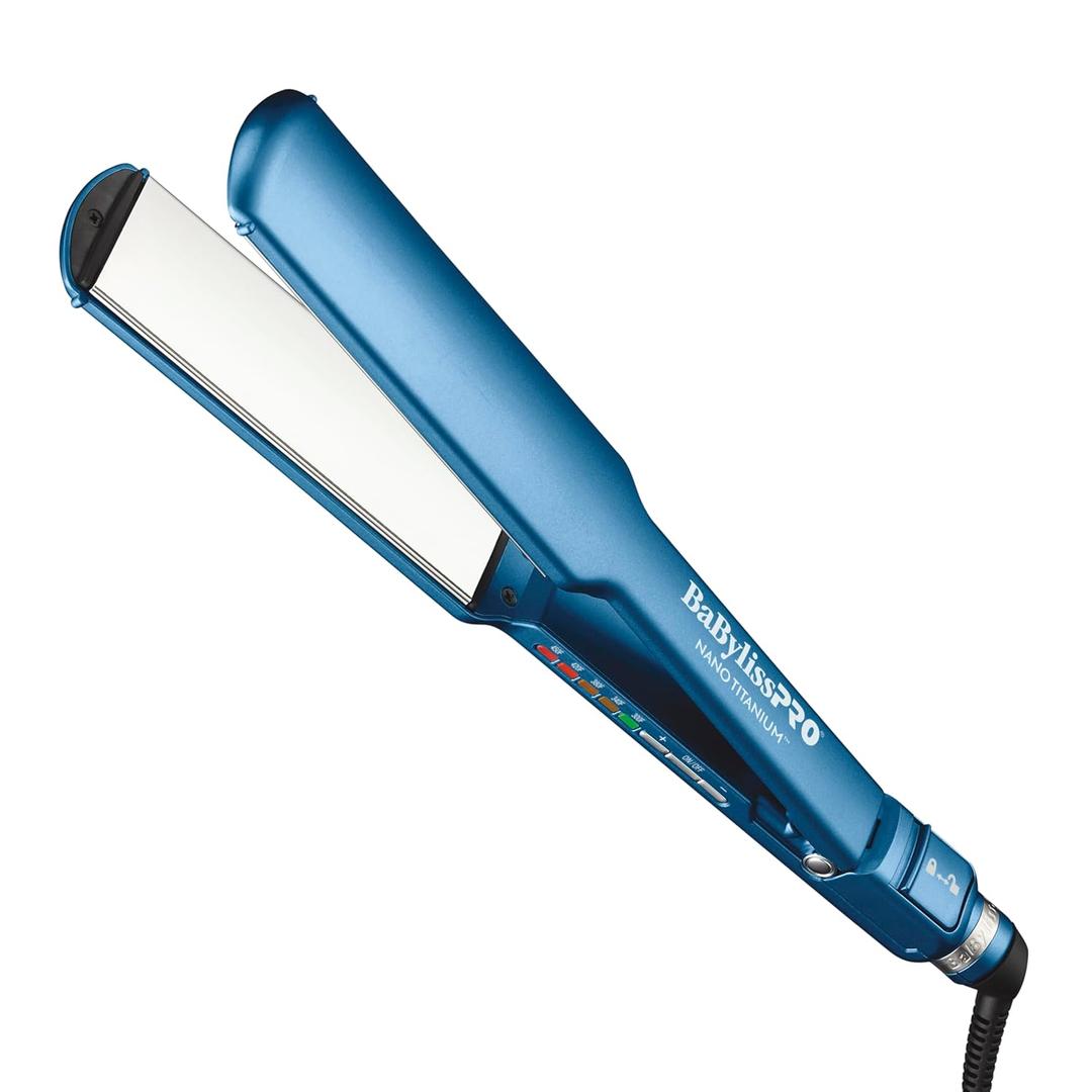 Nano Titanium Digital Ultra-Thin Hair Straightener, Professional Flat Iron, 5-Inch Extended Plates for Faster Straightening, for All Hair Types