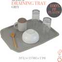 Kitchen Details Countertop Draining Tray | Dimensions: 18"x 15"x 1"| Designed for Stand Alone Dish Racks | Durable | Prevents Water Build Up | Grey, Large