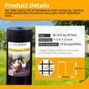36in x 50ft Black Hardware Cloth 1/2 inch 19Ga PVC Coated Wire Mesh Vinyl Coated Fence, Welded Metal Chicken Wire Fencing Roll, Garden Plant Fencing, for Chicken Coop and Home Improvement