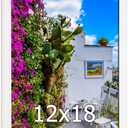 12x18 Wood Frame White, Modern Natural Woodgrain 18x12in Picture Frame, Rustic Wooden 12 x 18 inch Gallery Wall Photo Poster Frame with HD Plexiglass, Horizontal Vertical Wall Mounting Display 1pcs,  White 