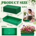 Teenyyou 12 Pack Large Size Floral Foam with Bowl 9.65" l x 4.65" W x 3" H Rectangle Wet Floral Foam Cage Blocks Flower Arrangements Supplies for Table Party Festival Flower Decor