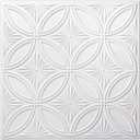Art3d Decorative PVC Drop Ceiling Tile 2ft x 2ft in White,Glue up Ceiling Panel 24 x 24in.12pcs