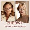 Bifocal Reading Glasses Women Cat Eye Oversized Blue Light Blocking Computer Readers Designer Clear Top Eyewear PT2001