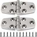 316 Stainless Steel Hinges Marine Grade 3" x 1.5" Heavy Duty Boat Hatch Hinge (76 mm X 38 mm) Casting Cabinet Door Hinge with Screws (2 Pack)
