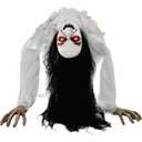 Haunted Hill Farm 3-Ft. Animatronic Possessed Woman with Lights and Sound, Indoor/Covered Outdoor Halloween Decoration