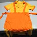 Women Waitress Costume Waiter Dress Halloween Costume Yellow Uniform Party Halloween Cosplay Dress (Small)