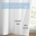 Home Queen Waffle Curtain Valances Window Treatment for Kitchen Bathroom Window, Water Repellent Straight Window Valance, Set of 2, 60 X 16 Inch, White