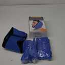 LotFancy Face Ice Pack Wrap for TMJ, Wisdom Teeth, with 4 Reusable Hot Cold Therapy Gel Packs, Pain Relief for Head, Oral and Facial Surgery, Dental Implants, (Blue(One Size Fits Most))