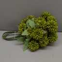 12Pcs Faux Flowers for Vase with Long Stem 23.6'' Green Chrysanthemum Flowers Artificial Spring Kiku Mums Silk Floral Arrangement for Easter Day Cemetery Home Kitchen Table Centerpiece Decor
