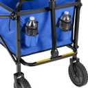 Amazon Basics Collapsible Heavy Duty Utility Wagon for Outdoor Sports, Camping, Garden, and Shopping, Versatile, Easy to Store, 265 Pounds Capacity, 27.6 x 40.9 x 20 inches, Blue