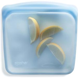 Stasher Premium Silicone Reusable Food Storage Sandwich Bag, Blue, Microwave, Sous Vide, Dishwasher, Oven and Freezer Safe, BPA Free, Leak-free, Eco-friendly, 28 Oz (Single)