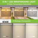 4 Pack 4FT LED Wraparound Light with 3 Wattages/3 Lumens/3 CCT Selectable, 55W/65W/75W, 5500lm/6500lm/7500lm, 3000K/4000K/5000K, 4 Foot LED Wrap Light Fixture, Flush Mount Office Ceiling Light, ETL