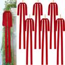 Large Velvet Christmas Bow 23.6x15.7 Inch Vintage Christmas Tree Topper Bows Christmas Staircase Wreath Bows for Xmas Fireplace Decoration (6, Red)