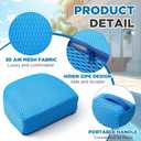 Suzile 2 Pcs Hot Tub Booster Seat Weighted Spa Bathtub Booster Seat Micro Dot Non Slip Quick Dry Bottom Portable Inflatable Cushion with 3D Mesh Cover Tub Accessory for Indoor Outdoor(Blue)