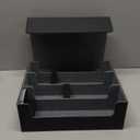 Mlikero Card Deck Case for Trading Cards 1800+, Trading Card Storage Box with 10 Dividers and 3 Foam Stoppers, Leather Magnetic Closure Commander Deck Box Fit for YuGiOh, MTG and Sport Cards (3 Rows-Black)