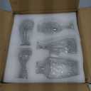 Glass Bud Vase Set of 5 Pcs Small Minimalist Vases for Flowers, Vintage Rustic Home Decor for Table Centerpiece Wedding Party, Modern Clear Aromatherapy Bottle for Living Room Bedroom