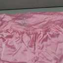 CHYRII Women's Sexy Silk Satin Ruffled Pajamas Sets Cami Shorts Sets Sleepwear (Baby Pink)