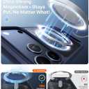 TORRAS for iPhone 17 Pro Case with Strong Magnetic & Stand, Fit for MagSafe, Mil-Grade Protection, Built-in Kickstand, Camera Control, Translucent Shockproof Slim 17 Pro Cover Ostand, Deep Blue