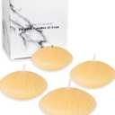 MAITREYA Ivory Large Floating Candles 3 Inch,Unscented Classic for Weddings,Parties,Special Occasions and Home Decorations,Set of 12