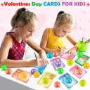 Valentines Day Gifts for Kids, 30 Pack Valentines Cards for Kids with Stress Balls Stretchy Squeeze Squishy Fidget Toys, Classroom School Exchange Prize Valentine's Party Favor Goodie Bag Stuffers